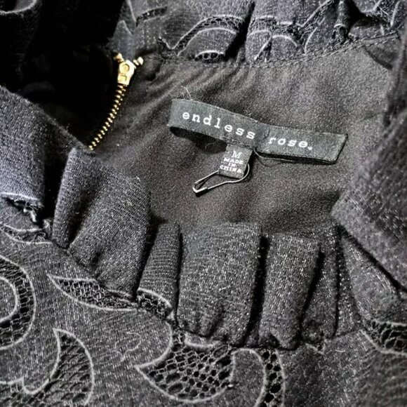 NWOT! ROMANTIC BLACK LACE DRESS ENDLESS ROSE - Picture 3 of 5